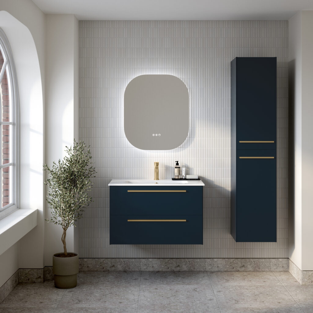 Blue bathroom furniture to buy online from at Home Bathrooms store in UK